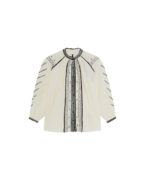 Maison Hotel Camicia Ringo con Ricami Avorio