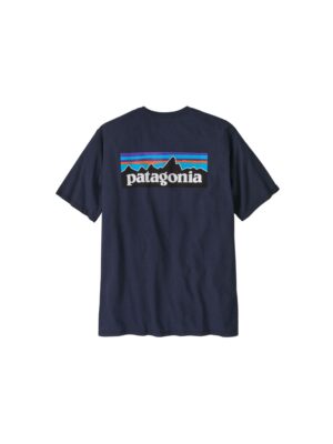 patagonia t-shirt p-6 blu r