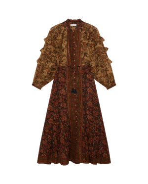 CLAUDINE DRESS AUTUMN LEAVES