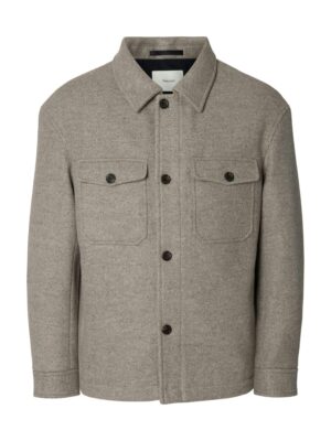 Selected Mitch Cappotto Misto Lana Grigio