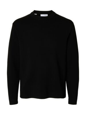 Selected Teller Relaxed Maglione Nero
