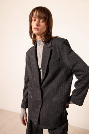 LUCE BLAZER CLARISSA GESSATO ANTRACITE FW26-483_03 [25433]