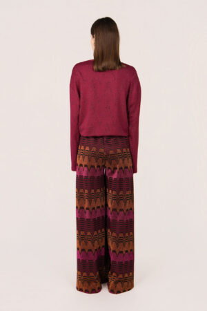 LUCE PANTALONE PALOMA TRAPEZIO MULTI FUCSIA SP18-03_03 [25416]