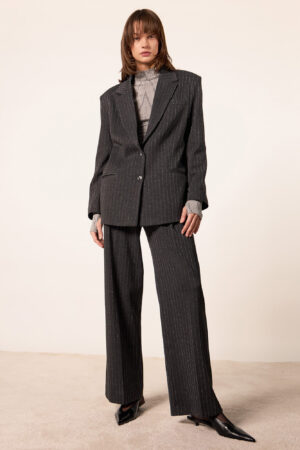 LUCE PANTALONE PAMPLONA GESSATO ANTRACITE FW23-264_01 [25435]