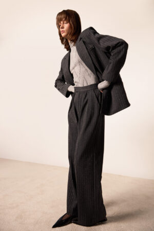 LUCE PANTALONE PAMPLONA GESSATO ANTRACITE FW23-264_02 [25435]